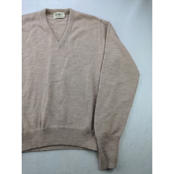 Vintage Lord Jeff 100% Dupont Orlon V Neck Sweater Size L Pullover - Picture 4 of 10